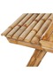 Picnic Table 115x115x81 cm Bamboo - 4