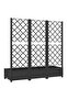 Garden Planter with Trellis Black 120x40x121.5 cm PP - 5