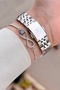 Silver Black Color 35 mm Women Wrist Watch with Gift Package - 5