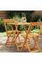 Garden Table Folding Natural 60 x 60 x 72 cm Solid Acacia Wood
