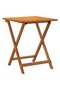 Garden Table Folding Natural 60 x 60 x 72 cm Solid Acacia Wood - 5