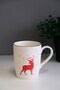 Tabak Evi Porcelain Gold Gilded Deer Mug with Handle 9cm 220ml Set of 4 - 2