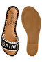 Women Beaded Saint Tropez Flat Slip Ons in Black - 6