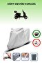 Gray Rear Bag Compatible with Falcon Techno 125 Efi Compatible Motorcycle Tarpaulin Motor Cover