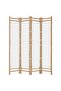 Folding 4-Panel Room Divider 160 cm Bamboo and Canvas - 4