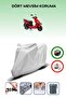 Gray Rear Bag Compatible with Kanuni Nev 50 Compatible Motorcycle Tarpaulin Motor Cover