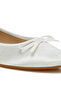 Women Satin Bow Embellished Ballerinas in White - 4