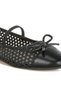 Women Woven Bow Detail Ballerinas in Black - 4