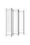 6-Panel Room Divider White 240x200 cm Fabric - 4