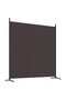 4-Panel Room Divider Brown 698x180 cm Fabric - 5