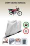 Gray Rear Bag Compatible Asia as 125 Compatible Motorcycle Tarpaulin Motor Cover