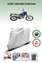 Gray Rear Bag Compatible with Jawa 125 Sport Compatible Motorcycle Tarpaulin Motor Cover