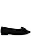 Women Micro Suede Bow Ballerinas in Black - 2
