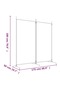 2-Panel Room Divider Brown 175x180 cm Fabric - 3