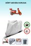 Gray Rear Bag Compatible Yuki Bellini 125 Compatible Motorcycle Tarpaulin Motor Cover