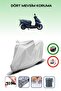 Gray Rear Bag Compatible with Apachi Joy 125 Compatible Motorcycle Tarpaulin Motor Cover