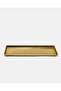 Gold Metal Rectangle Etched Tray - 2