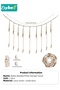 Wall Hanging Picture Organizer, Hanging Photo Display, Boho Wooden Bead Garland Photo with 18 Clips, - 8