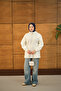 Women's Half Zipper Hooded Sweat White - 5