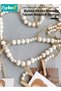 Wall Hanging Picture Organizer, Hanging Photo Display, Boho Wooden Bead Garland Photo with 18 Clips, - 3