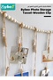 Wall Hanging Picture Organizer, Hanging Photo Display, Boho Wooden Bead Garland Photo with 18 Clips, - 6