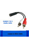 10cm 3.5mm Jack RCA Stereo Audio Cable Converter Male to 2 RCA Female Adapter