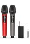 Wireless Microphone, Dual UHF Metal Rechargeable Handheld Dynamic Cordless Mic