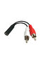 10cm 3.5mm Jack RCA Stereo Audio Cable Converter Male to 2 RCA Female Adapter - 8