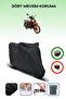 Black Rear Bag Compatible Arora Smart 50 Compatible Motorcycle Tarpaulin Motor Cover