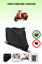 Black Rear Bag Compatible Apachi True 50 Compatible Motorcycle Tarpaulin Motor Cover