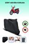 Black Rear Bag Compatible Kanuni Fox Compatible Motorcycle Tarpaulin Motor Cover