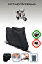 Black Rear Bag Compatible Rks Bevely 125 Compatible Motorcycle Tarpaulin Motor Cover