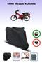 Black Mondial 100 Hyena X Motorcycle Tarpaulin Rear Bag Compatible