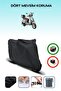 Black Rear Bag Compatible Kuba Bevely 125 Compatible Motorcycle Tarpaulin Motor Cover