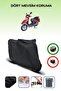 Black Rear Bag Compatible Arora Vesta 50 Compatible Motorcycle Tarpaulin Motor Cover