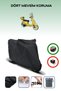 Black Rear Bag Compatible Arora Safari 125 Compatible Motorcycle Tarpaulin Motor Cover