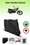 Black Rear Bag Compatible Kuba Cg 50 Compatible Motorcycle Tarpaulin Motor Cover