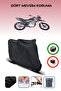 Black Rear Bag Compatible Falcon Wonder 150 Compatible Motorcycle Tarpaulin Motor Cover