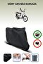 Black Rear Bag Compatible Yuki Yk-100-7A Gusto Compatible Motorcycle Tarpaulin Motor Cover