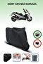 Black Rear Bag Compatible Gilera Nexus 500 Compatible Motorcycle Canvas Motor Cover