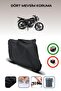 Black Rear Bag Compatible Arora Ar 180-31 Avantgarde Compatible Motorcycle Tarpaulin Motor Cover