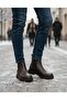 Men's Brown Nubuck Leather Chelsa Boots Thick Sole Casual Boots - 3