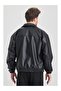 Oversized Men's Black Leather Jacket - 5