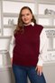Plus Size Knitwear Sweater Burgundy - 4