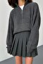 Oversize High Collar Half Zip Knitwear Sweater Aw25Kz0121 - 7