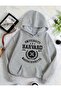 Harward Printed Hooded Fleece-Lined Unisex Plain Sweatshirt