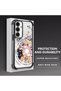 Samsung Galaxy S24 Fe Compatible Sweet Cartoon Cat Transparent Silicone Protective Phone Case - 3
