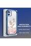 iPhone 11 Compatible Romantic Pink Rose Transparent Silicone Protective Case - 4