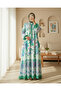 2423 Authentic Patterned Hijab Dress - D. Mint - 2