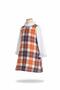 Girl's Vintage Chanel Fabric Checkered Gilet Dress - 2